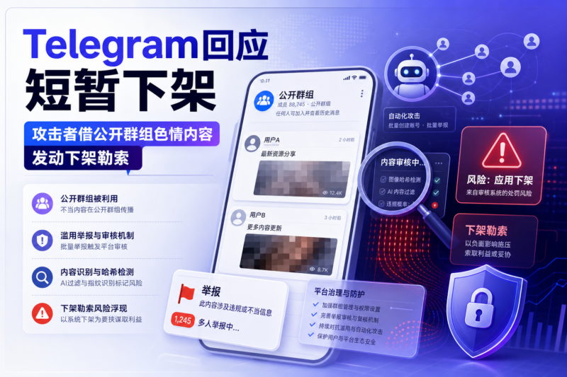 Telegram 回应苹果短暂下架：攻击者借公开群组色情内容发动“下架勒索”-指挥使社区 - 真实线索、热点议题与深度观察