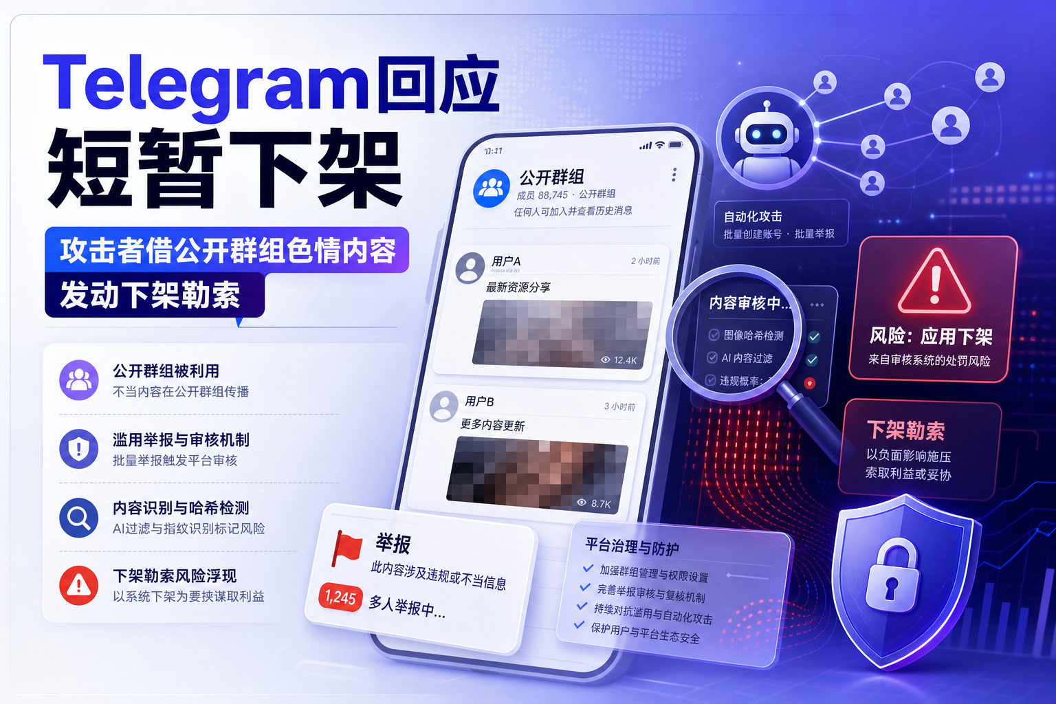 Telegram 回应苹果短暂下架：攻击者借公开群组色情内容发动“下架勒索”