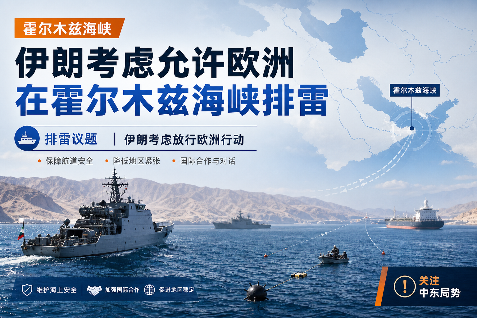 伊朗考虑允许欧洲在霍尔木兹海峡排雷