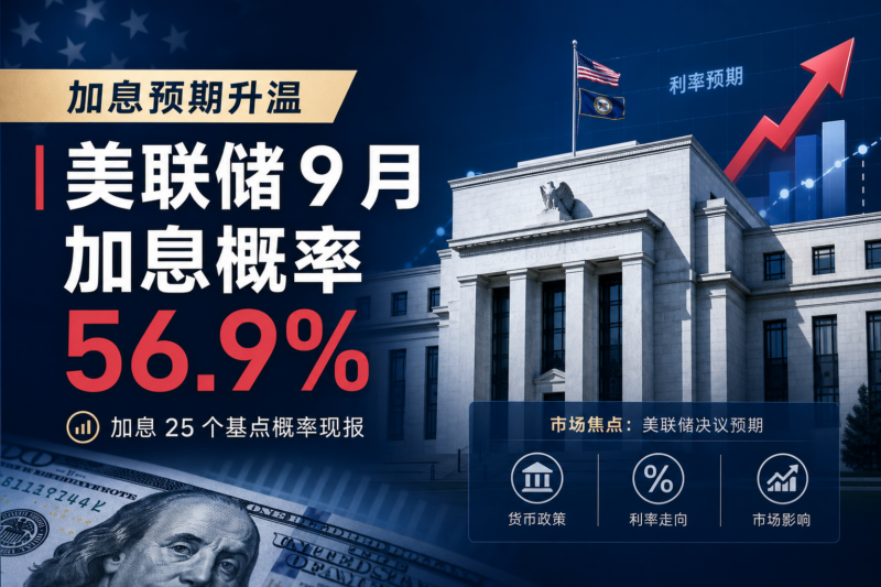 美联储 9 月加息 25 个基点概率现报 56.9%-指挥使社区 - 真实线索、热点议题与深度观察