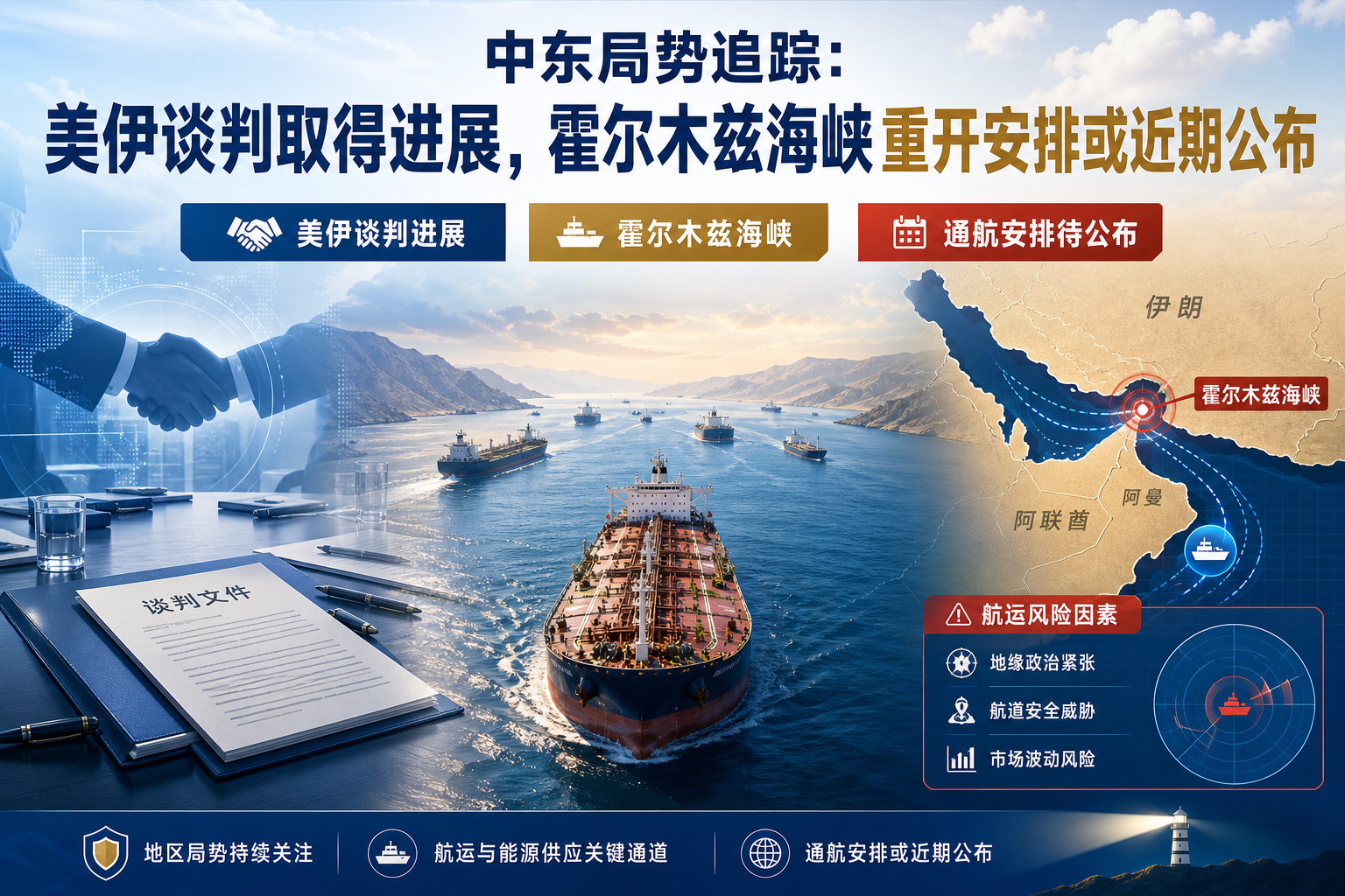 中东局势追踪:美伊谈判取得进展,霍尔木兹海峡重开安排或近期公布