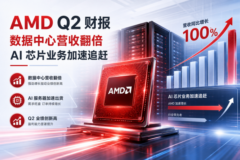 AMD Q2 数据中心营收翻倍,AI 芯片业务加速追赶英伟达-指挥使社区 - 真实线索、热点议题与深度观察