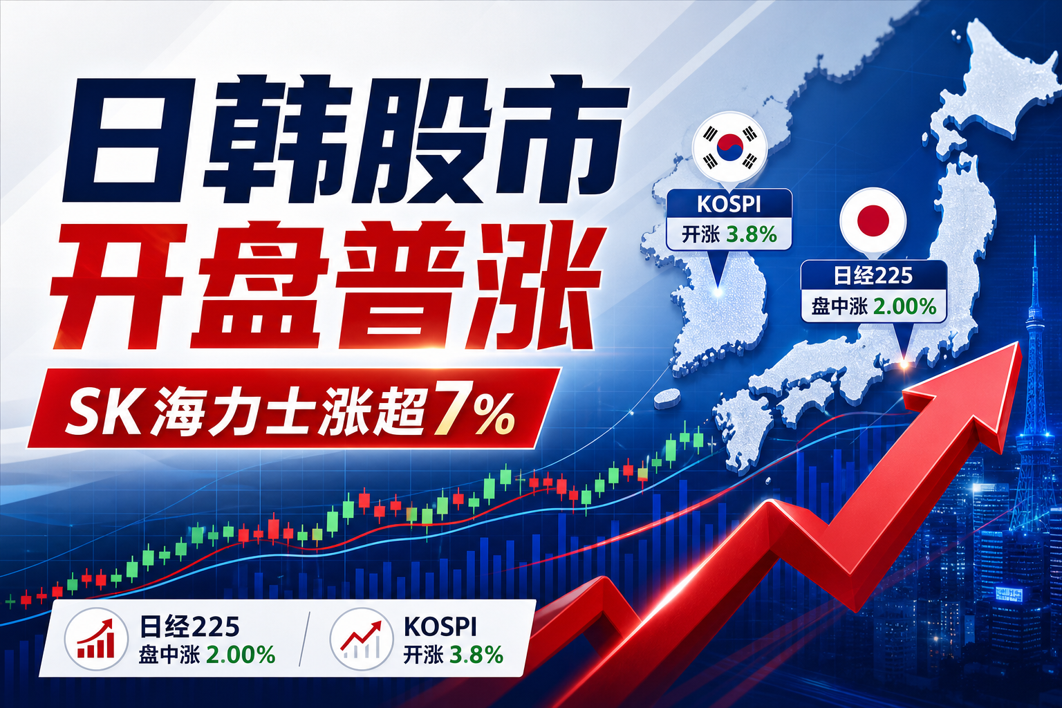 日韩股市开盘普涨,SK 海力士涨超 7%