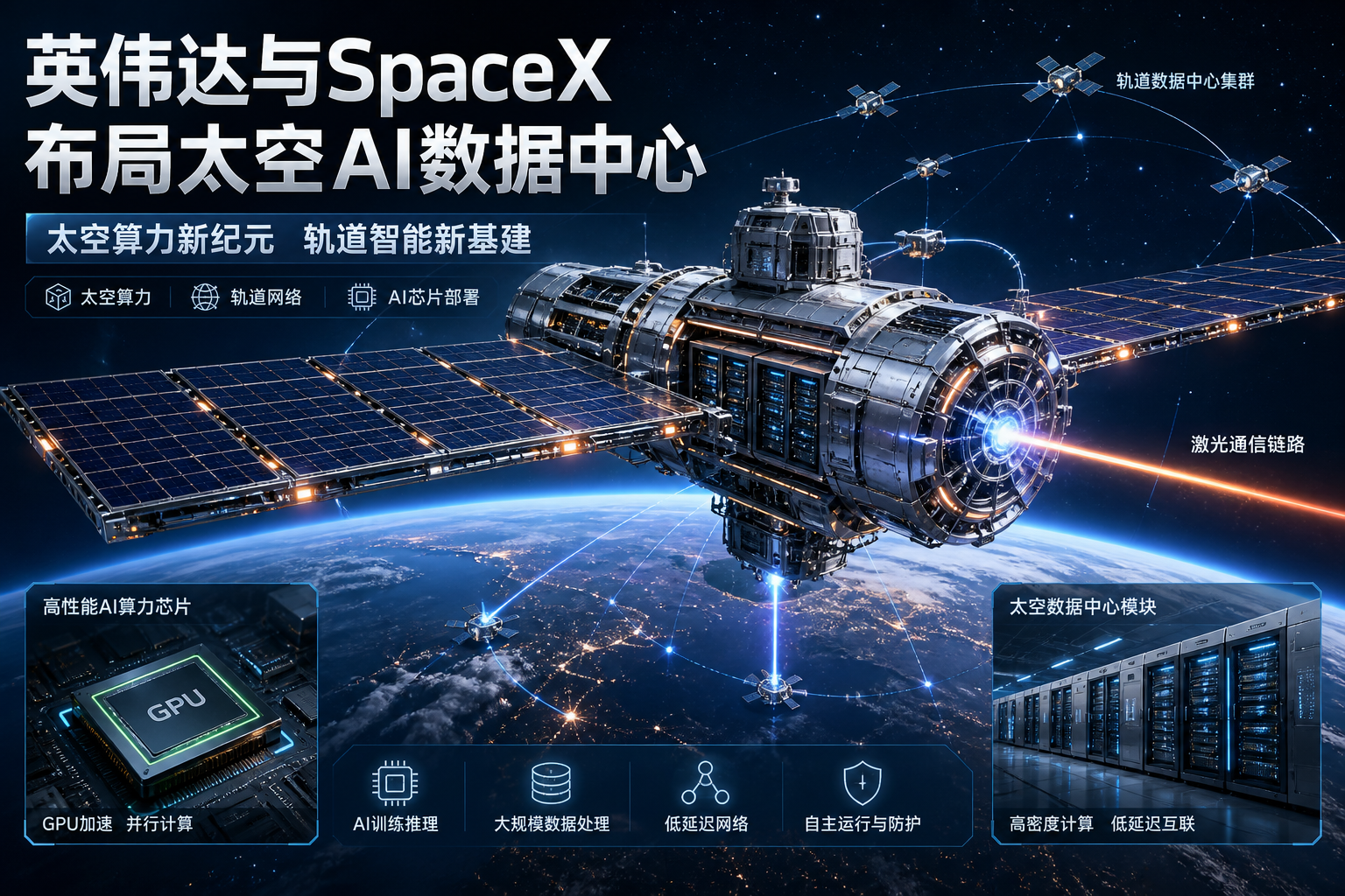 英伟达携手 SpaceX 布局太空 AI 数据中心,Starmind 计划搭载 Rubin GPU 与 Vera CPU