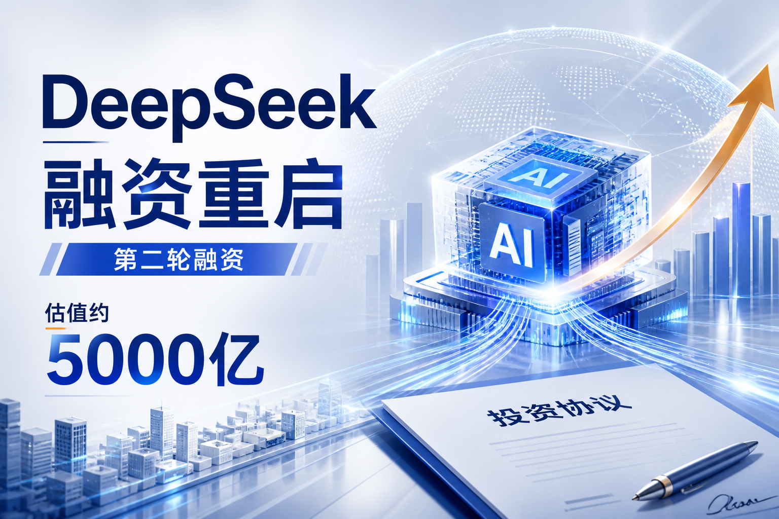DeepSeek 重启第二轮融资，投前估值约 5000 亿元