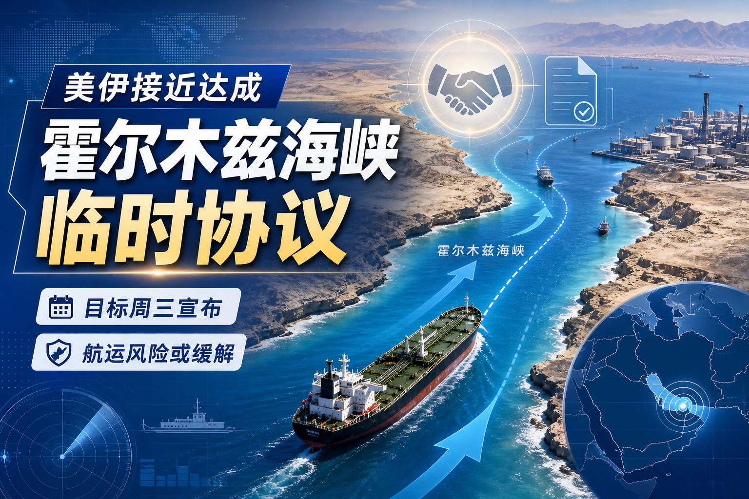 美国、伊朗接近达成霍尔木兹海峡临时协议，目标周三宣布