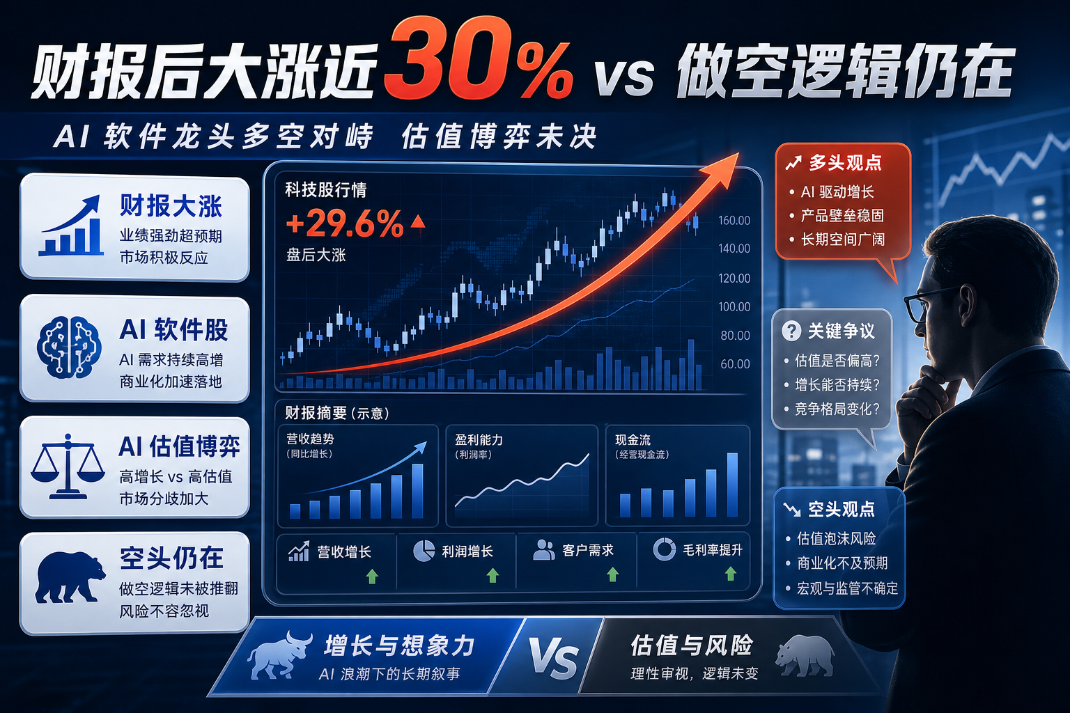 「大空头」做空的 Palantir 一夜涨近 30%,但看空逻辑暂未被推翻