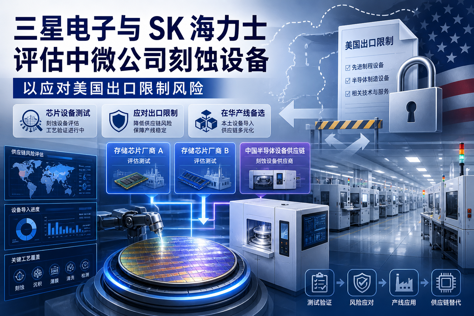 三星电子与 SK 海力士据悉测试中微公司设备,以应对美国出口限制风险