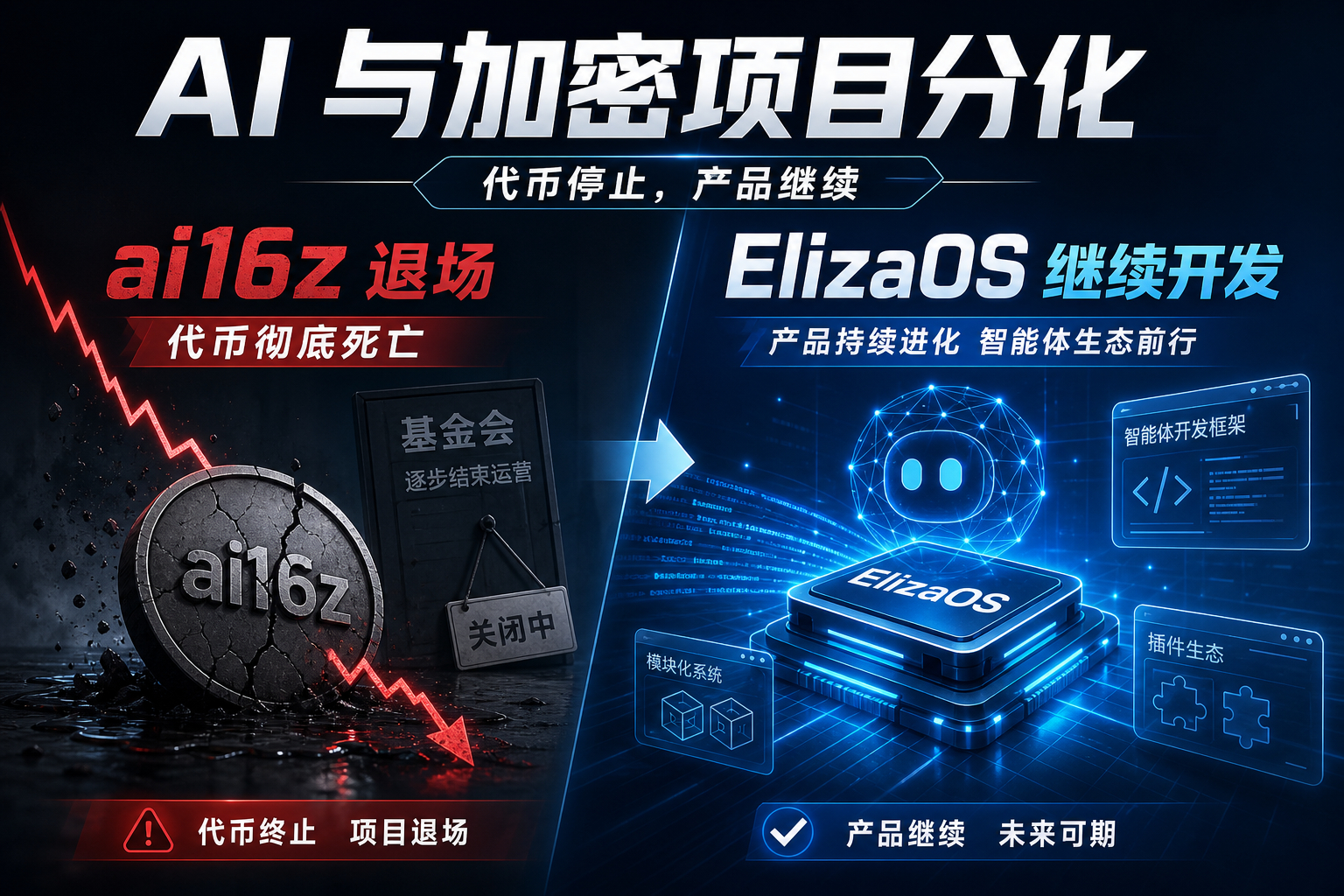 ElizaOS 创始人:ai16z 代币已“彻底死亡”,相关基金会正逐步结束运营