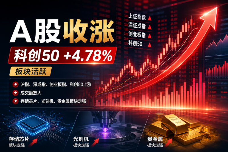 A 股三大指数集体收涨,科创 50 指数涨 4.78%-指挥使社区 - 真实线索、热点议题与深度观察