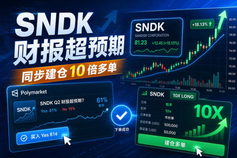 Polymarket 交易员买入闪迪财报超预期,并同步建仓 10 倍 SNDK 多单-指挥使社区 - 真实线索、热点议题与深度观察