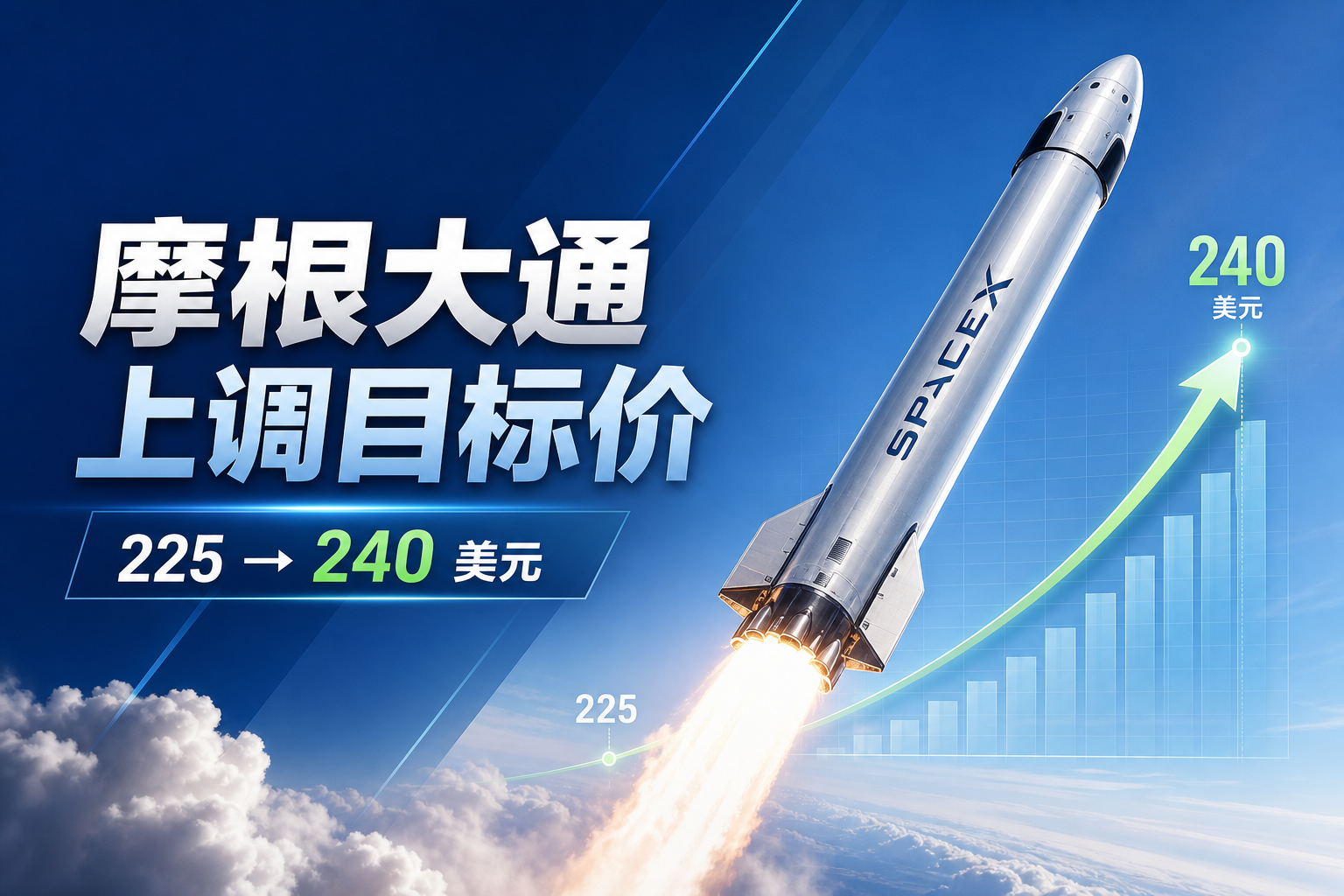 摩根大通上调 SpaceX 目标股价