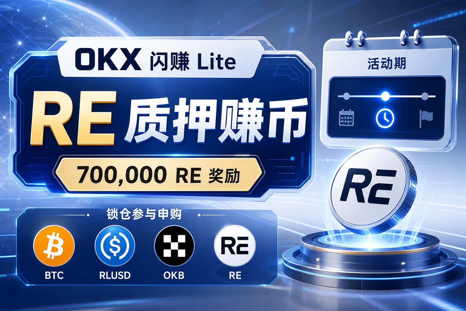 OKX 闪赚 Lite 将上线 RE「质押赚币」