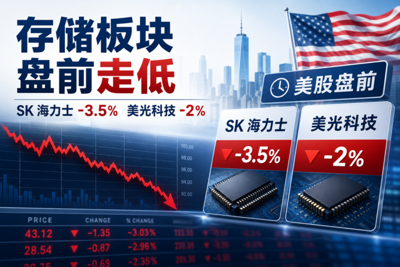 美股存储板块盘前走低，SK 海力士跌 3.5%-指挥使社区 - 真实线索、热点议题与深度观察