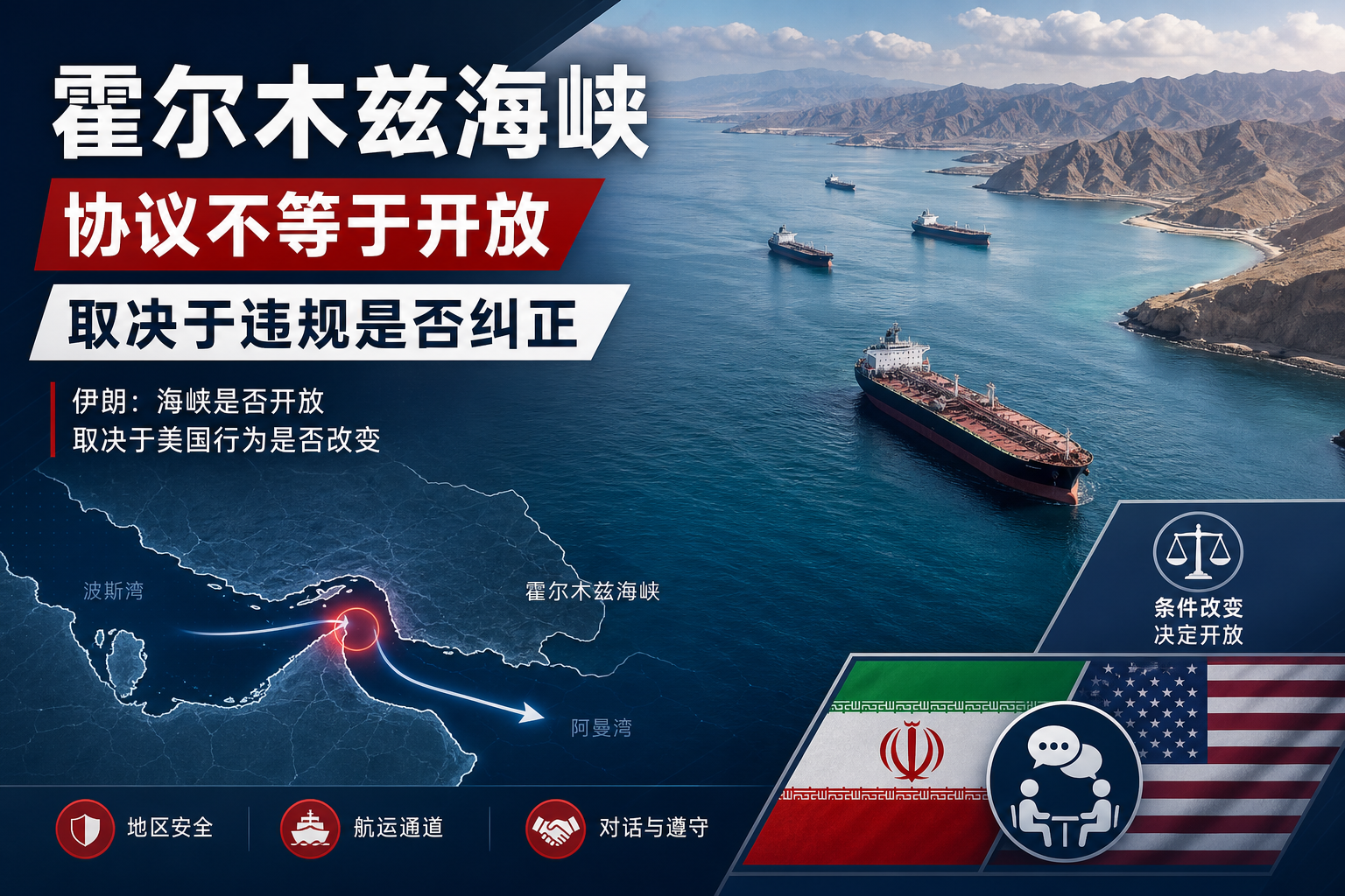 伊朗:若美国继续违规,即使达成协议海峡也不会开放