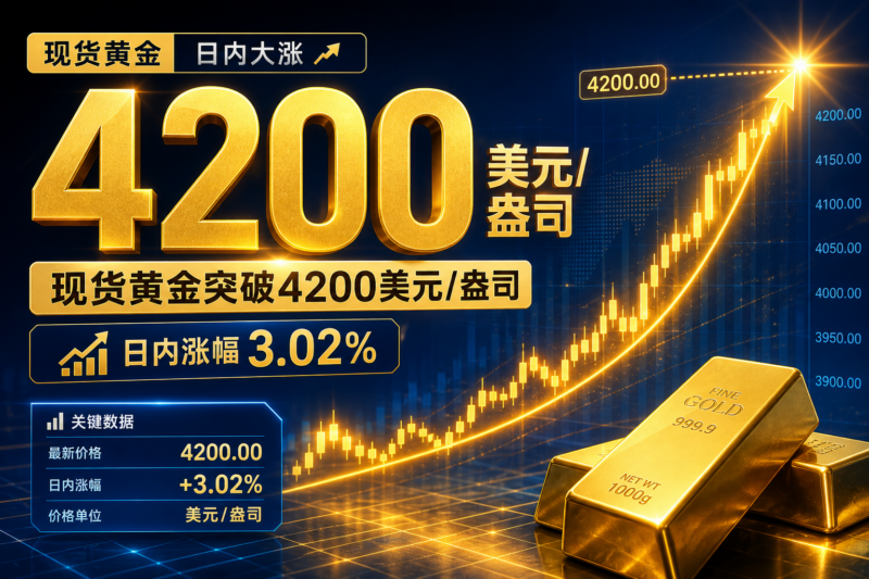 现货黄金日内大涨 3.02%，站上 4200 美元/盎司-指挥使社区 - 真实线索、热点议题与深度观察