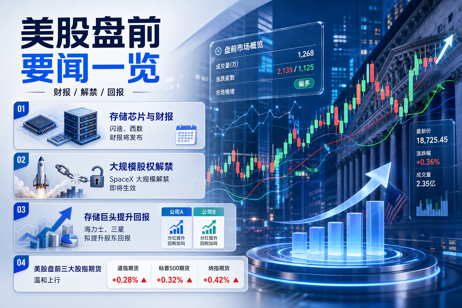 美股盘前要闻一览:闪迪、西数财报将发布,SpaceX 大规模解禁,海力士、三星拟提升股东回报