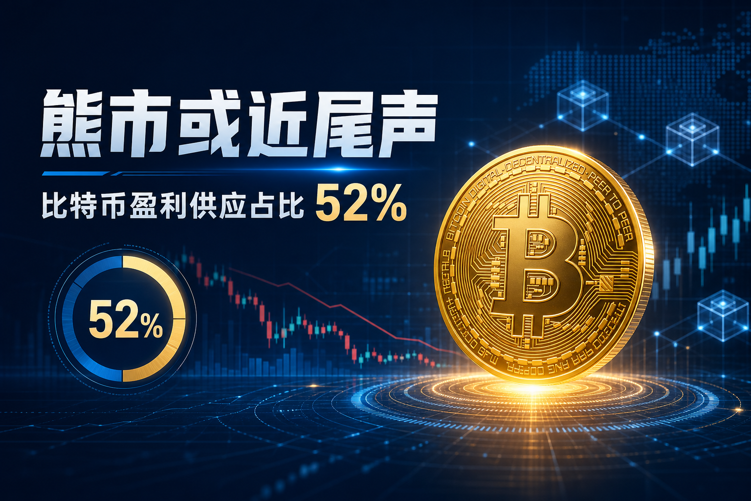 熊市或已进入最后阶段，比特币盈利供应占比徘徊于 52%