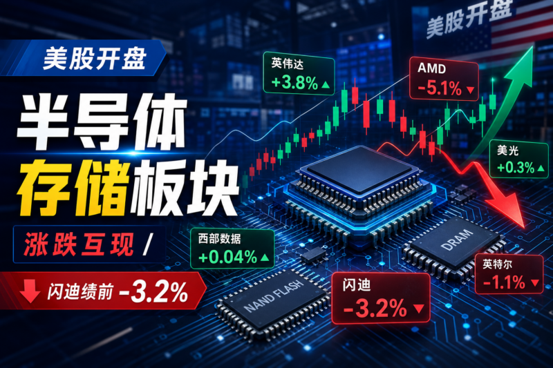 美股开盘半导体、存储板块涨跌互现,闪迪绩前跌 3.2%-指挥使社区 - 真实线索、热点议题与深度观察