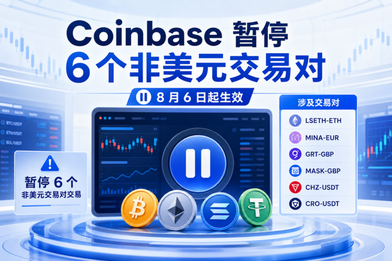 Coinbase 将暂停 6 个非美元交易对交易-指挥使社区 - 真实线索、热点议题与深度观察