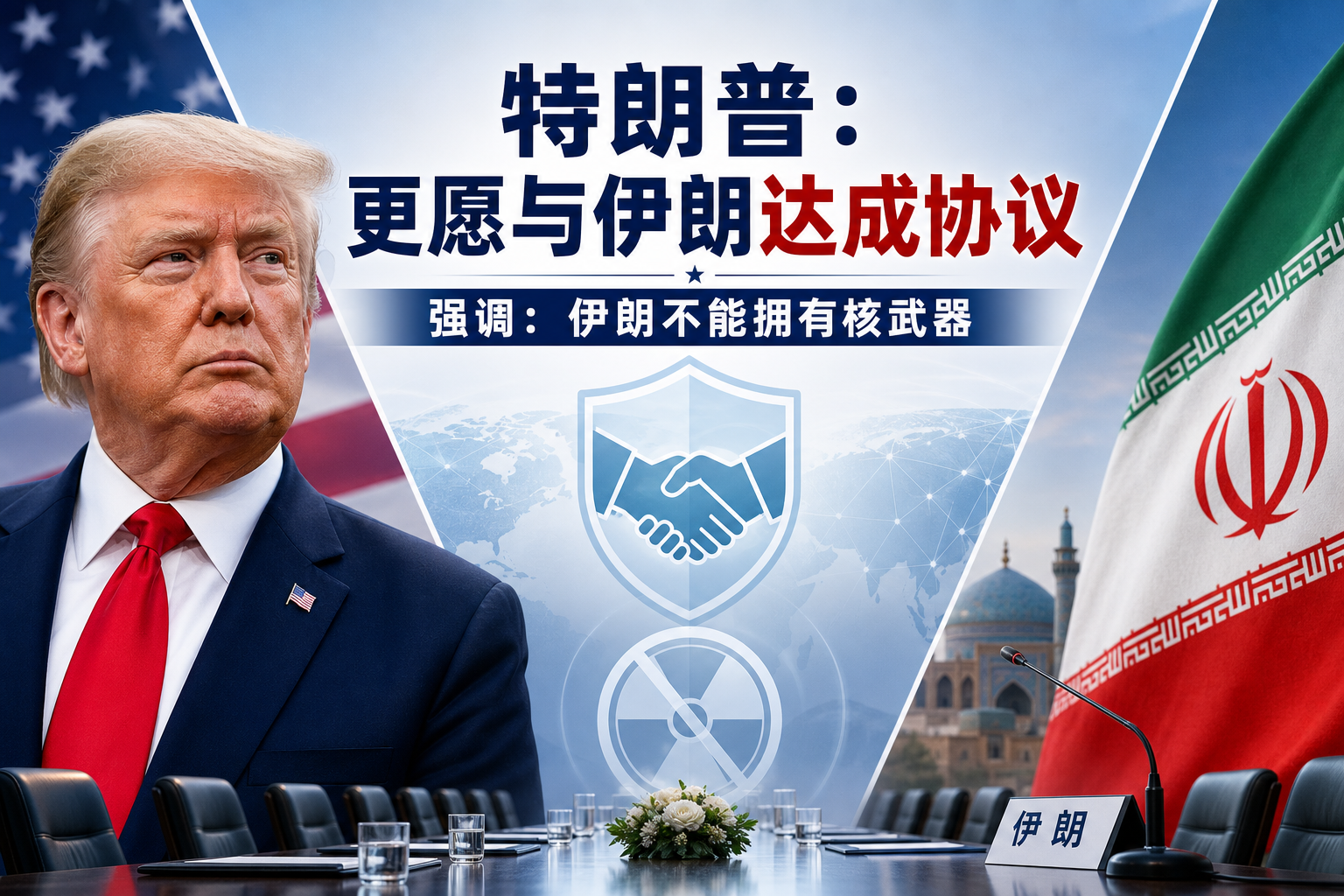 特朗普：更愿意与伊朗达成协议