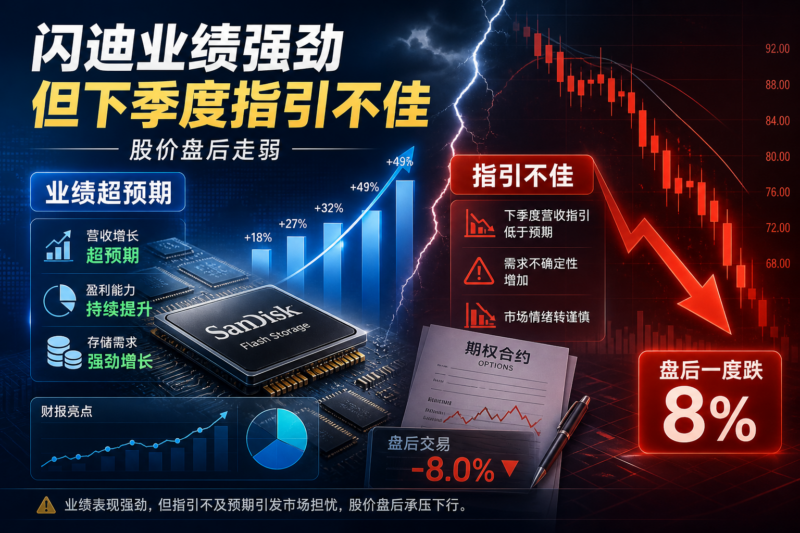 闪迪业绩指引不佳,盘后一度跌 8%-指挥使社区 - 真实线索、热点议题与深度观察