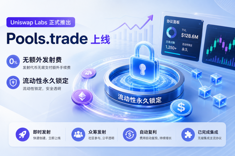 Uniswap Labs 正式推出 Pools.trade:无额外手续费,发射代币流动性永久锁定-指挥使社区 - 真实线索、热点议题与深度观察