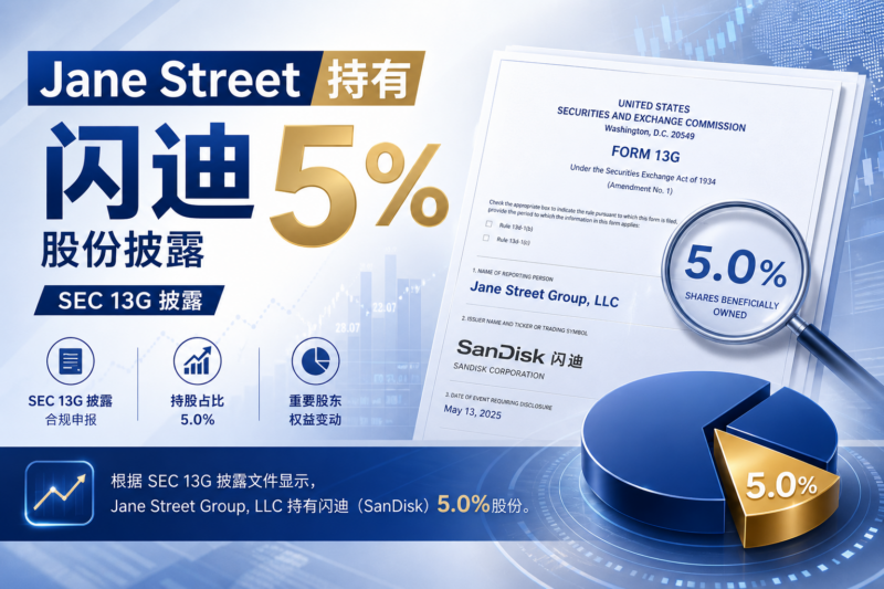 Jane Street 披露持有闪迪 5% 股份-指挥使社区 - 真实线索、热点议题与深度观察