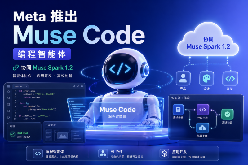 Meta 推出首款编程智能体 Muse Code,可与 Muse Spark 1.2 协同工作-指挥使社区 - 真实线索、热点议题与深度观察