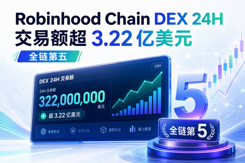 Robinhood Chain 过去 24 小时 DEX 交易额超 3.22 亿美元-指挥使社区 - 真实线索、热点议题与深度观察