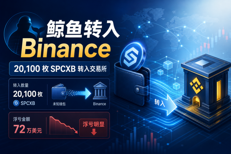 某鲸鱼将 20,100 枚 SPCXB 转入 Binance,浮亏 72 万美元-指挥使社区 - 真实线索、热点议题与深度观察