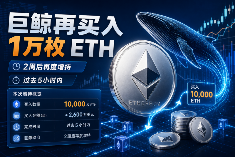 巨鲸时隔两周再度买入 1 万枚 ETH-指挥使社区 - 真实线索、热点议题与深度观察
