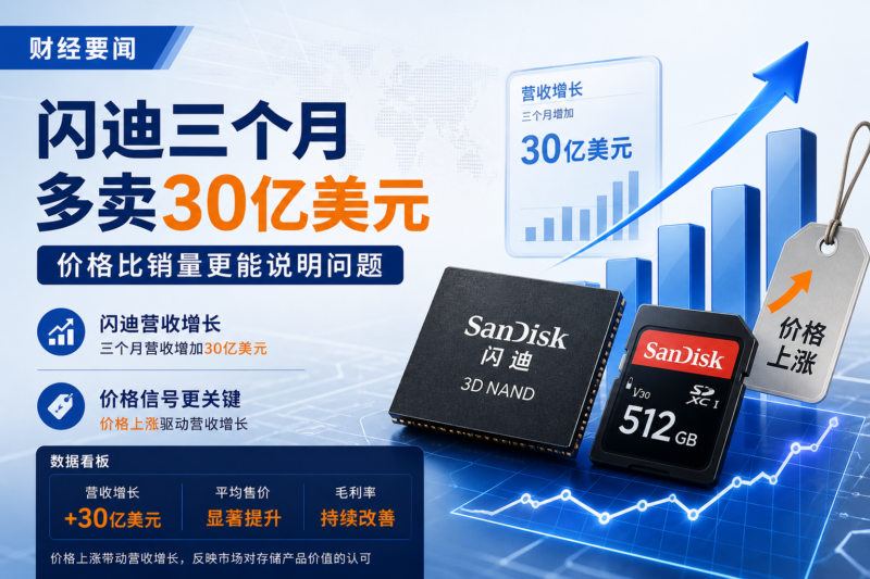 闪迪三个月多卖 30 亿美元，价格比销量更能说明问题-指挥使社区 - 真实线索、热点议题与深度观察