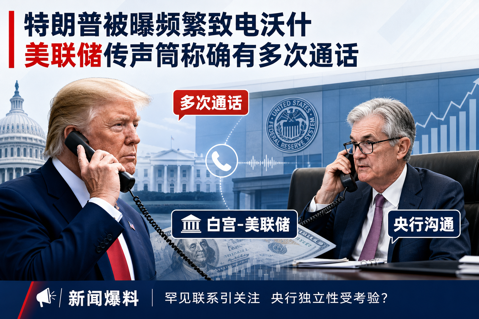 特朗普被曝频繁致电沃什,“美联储传声筒”:确实打过多次