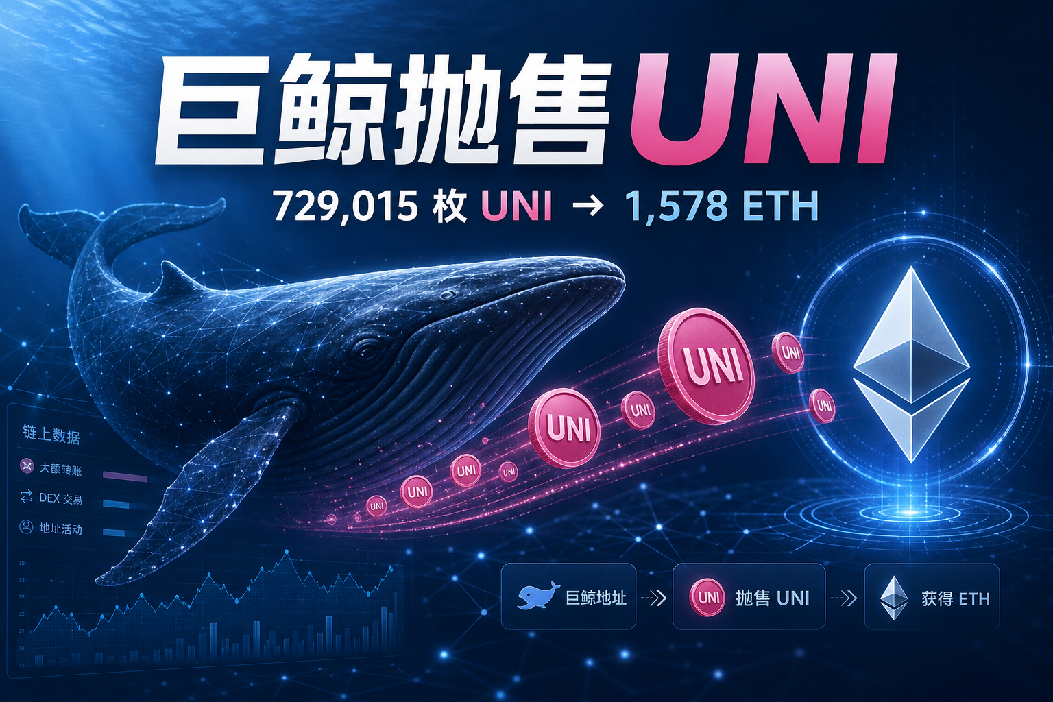 链上侦探|某巨鲸出售 729,015 枚 UNI,套现约 300 万美元