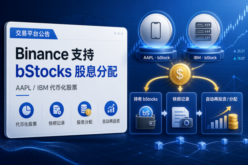 Binance 将支持苹果、IBM 代币化股票 bStocks 现金股息分配-指挥使社区 - 真实线索、热点议题与深度观察