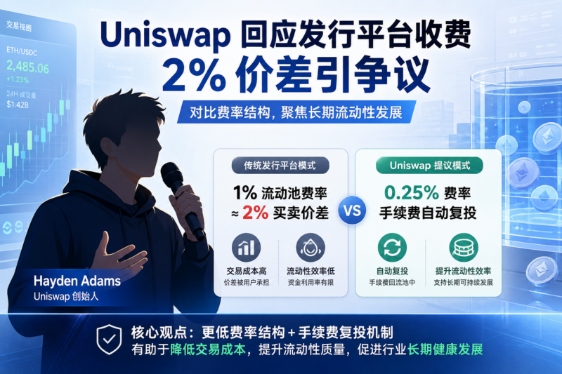 Uniswap 创始人回应发行平台收费政策:2% 买卖价差是 Launchpad 主要“收割”工具-指挥使社区 - 真实线索、热点议题与深度观察