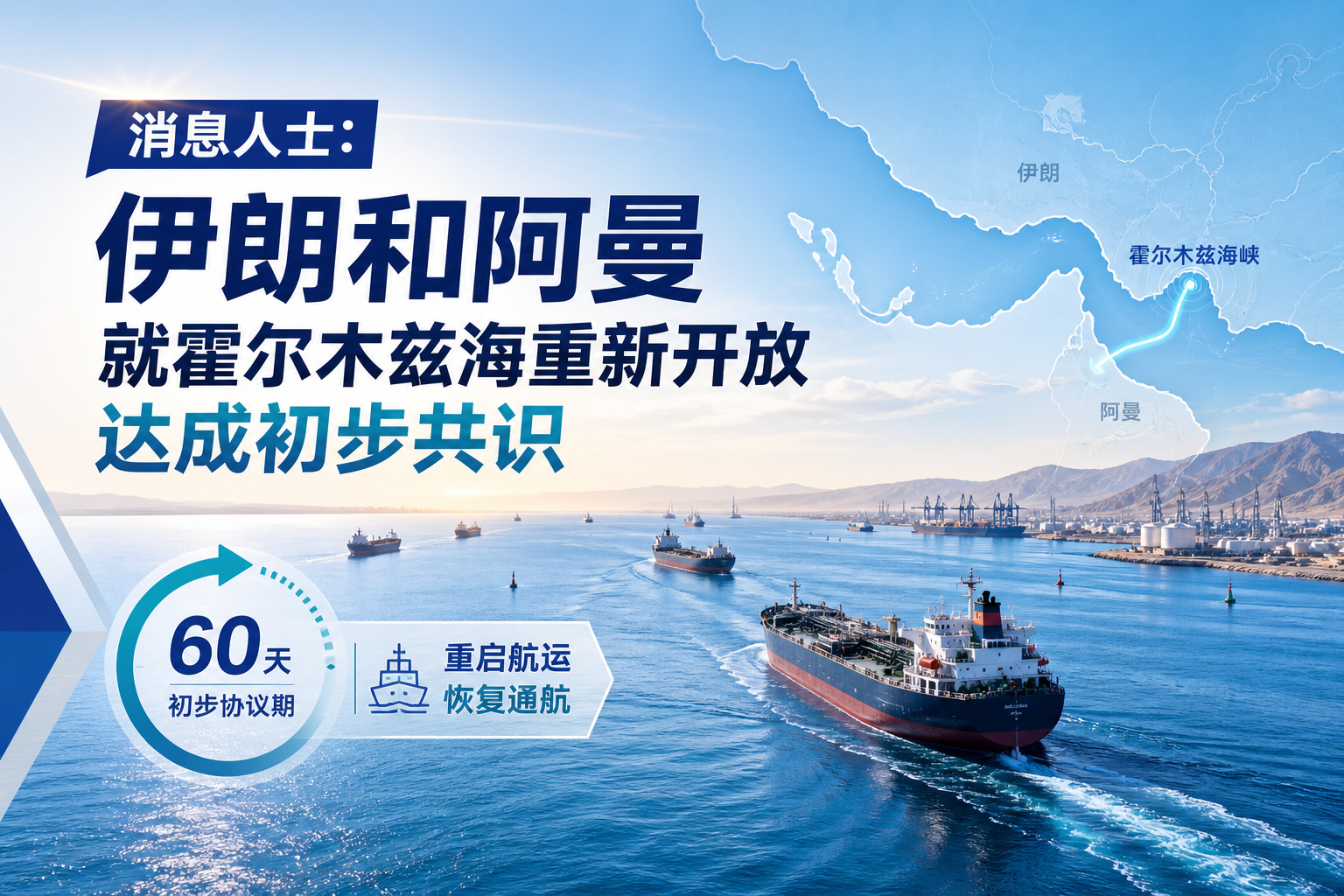 消息人士:伊朗和阿曼就霍尔木兹海重新开放达成初步共识