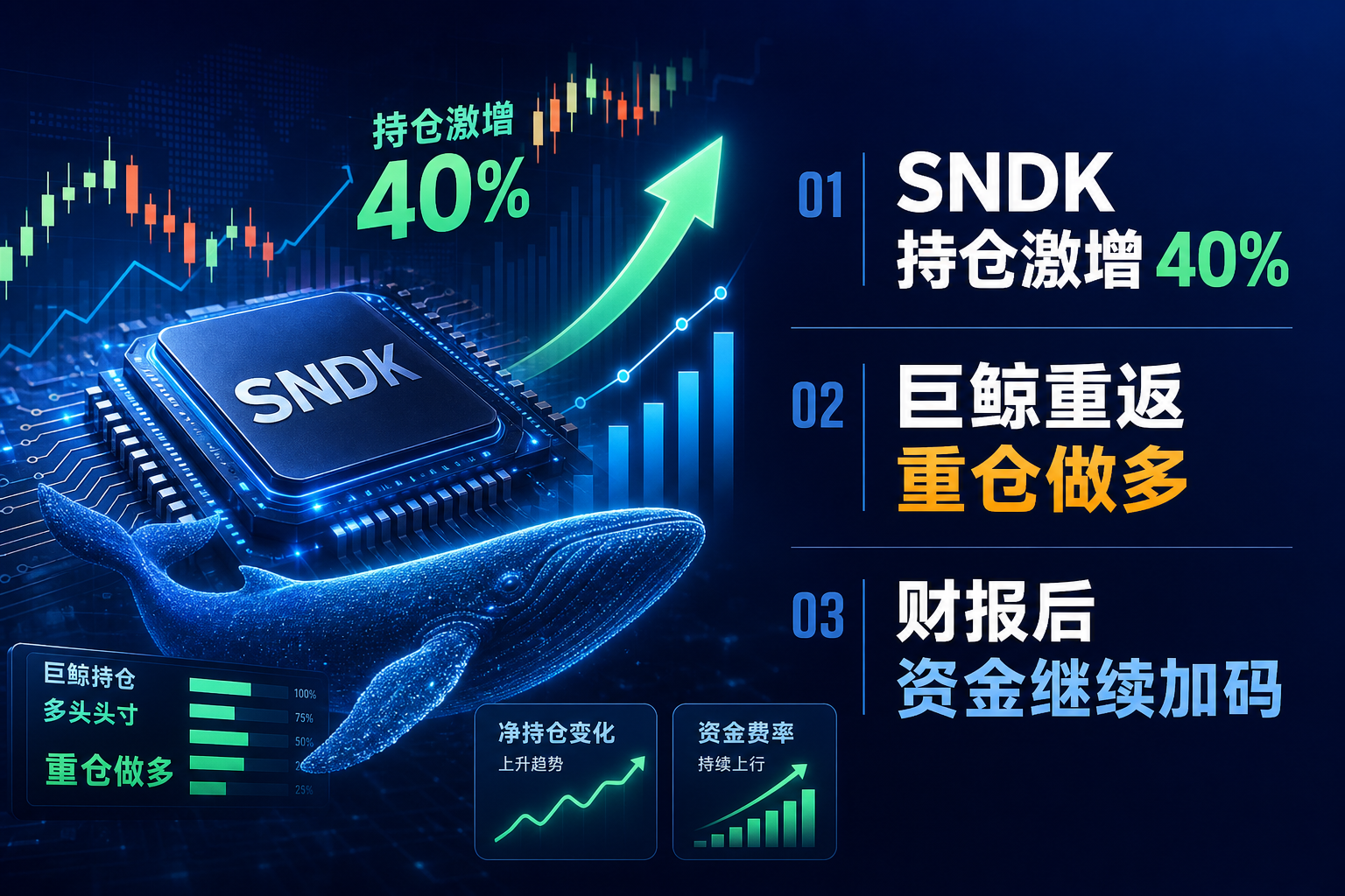 闪迪持仓量一日激增 40%,一周盈利千万地址重仓接刀 SNDK