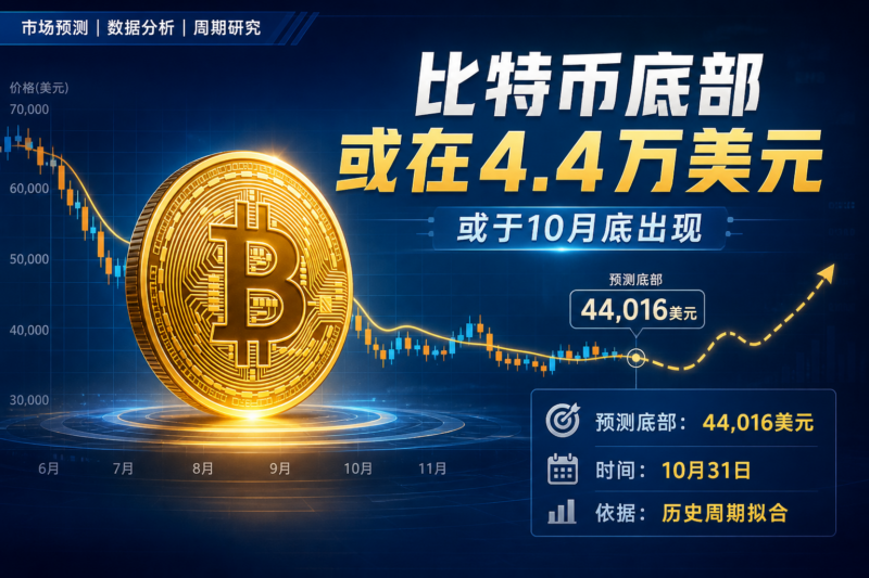 江卓尔预计本轮比特币底部价约 4.4 万美元,或于 10 月底出现-指挥使社区 - 真实线索、热点议题与深度观察