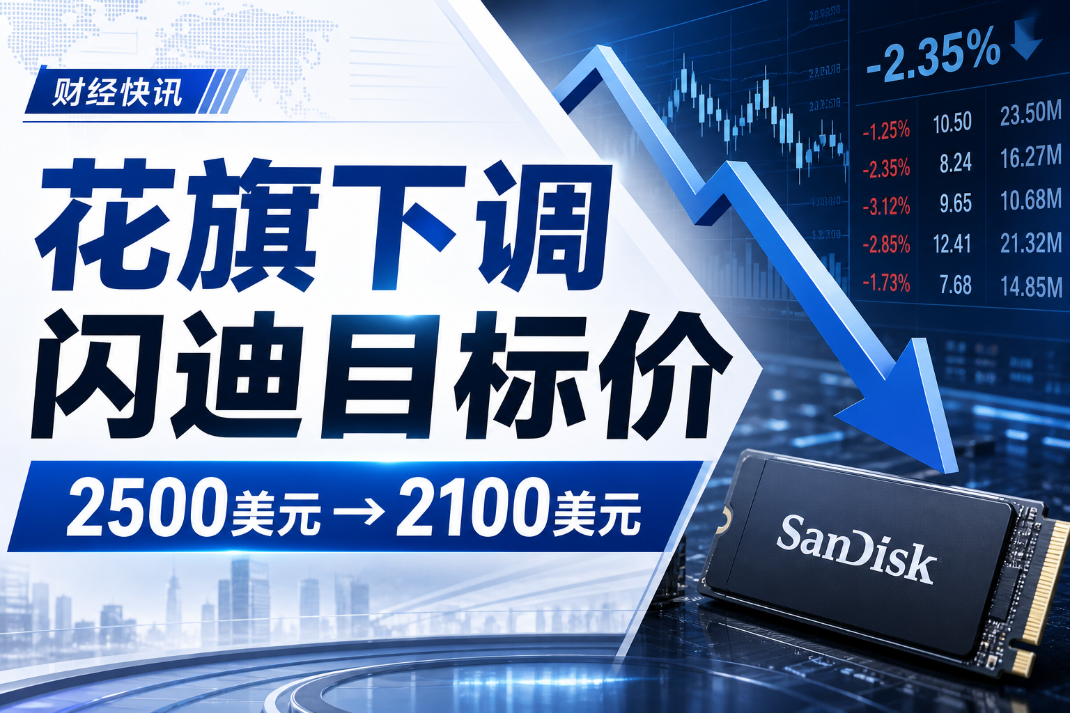 花旗下调闪迪目标价