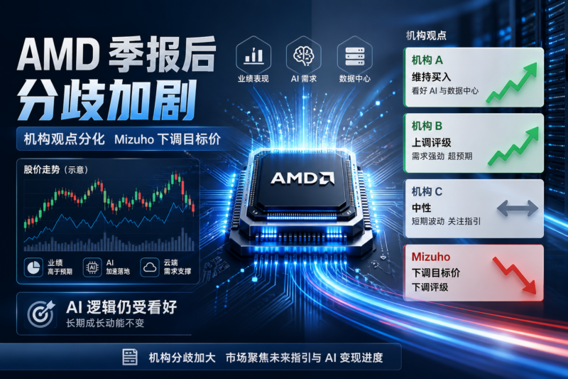 AMD 季报公布后,机构分析师观点分化,Mizuho 下调目标价-指挥使社区 - 真实线索、热点议题与深度观察