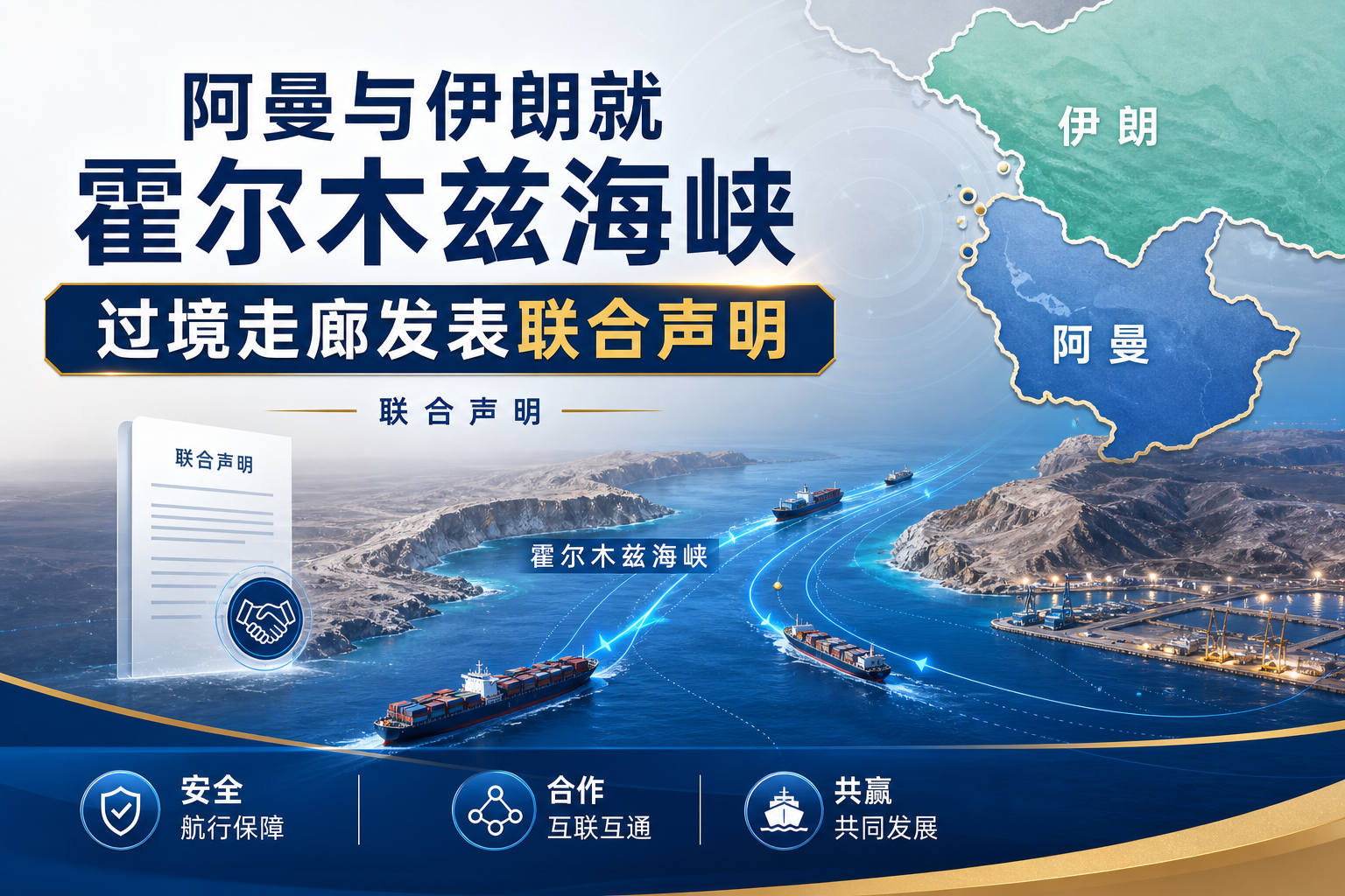 阿曼与伊朗将就霍尔木兹海峡过境走廊发表联合声明