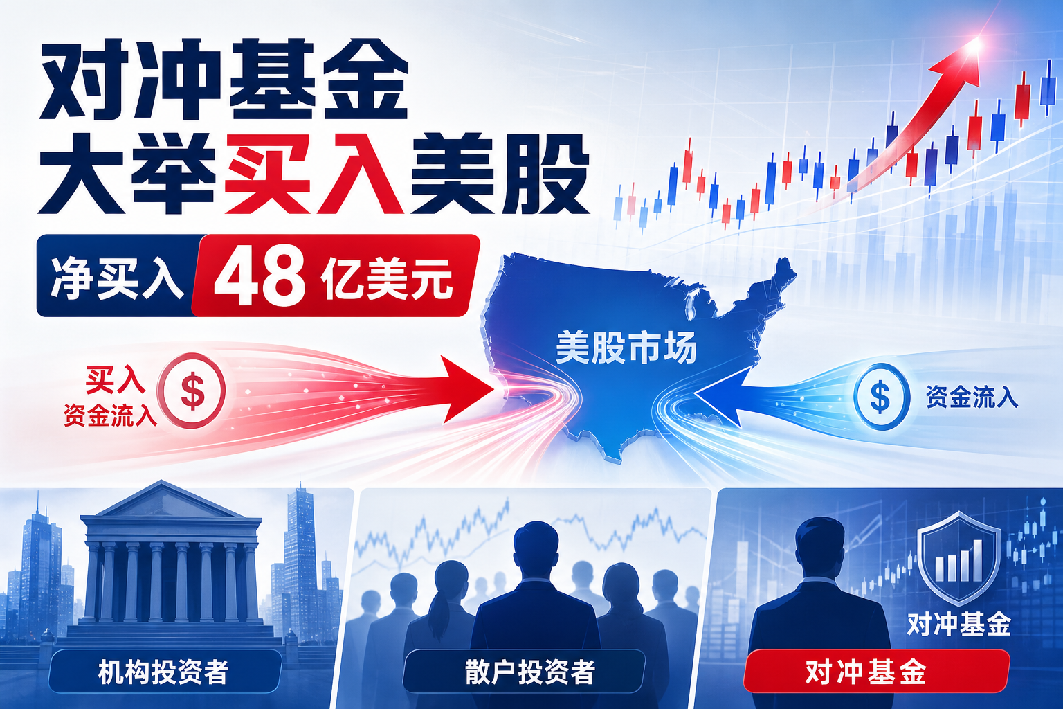 分析:对冲基金重新大举买入美股,上周净买入 48 亿美元