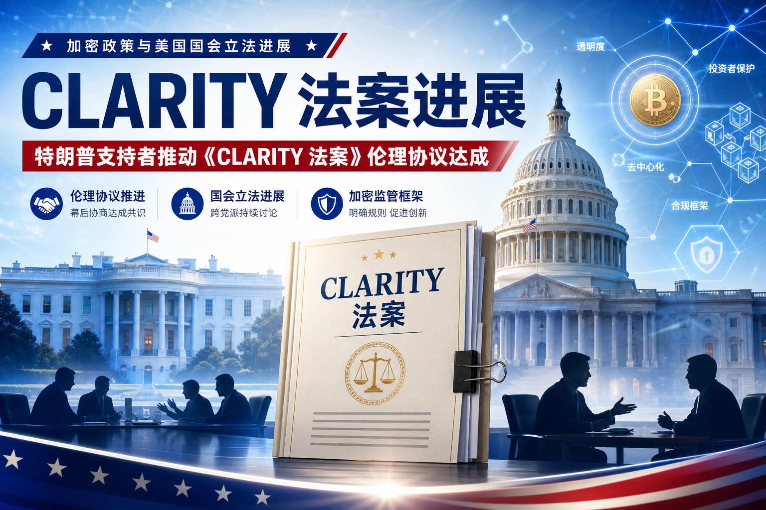 特朗普支持者推动《CLARITY 法案》伦理协议达成