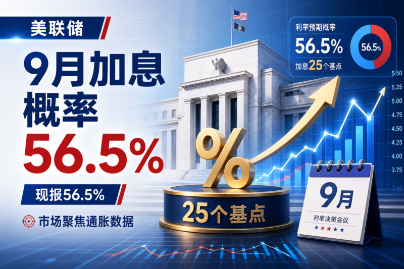 美联储 9 月加息 25 个基点概率现报 56.5%-指挥使社区 - 真实线索、热点议题与深度观察