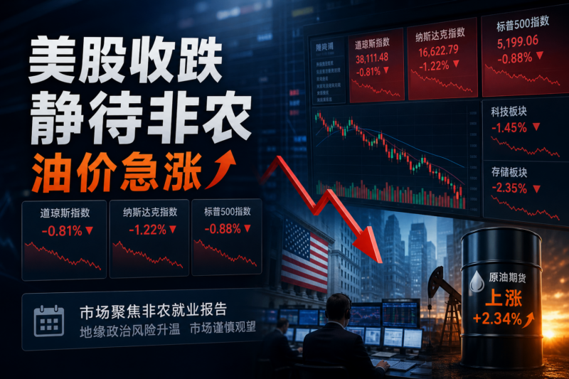 非农与美伊协议落地前市场谨慎,美股三大指数集体收跌-指挥使社区 - 真实线索、热点议题与深度观察