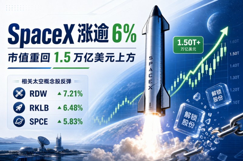SpaceX 涨逾 6%,总市值重回 1.5 万亿美元上方-指挥使社区 - 真实线索、热点议题与深度观察