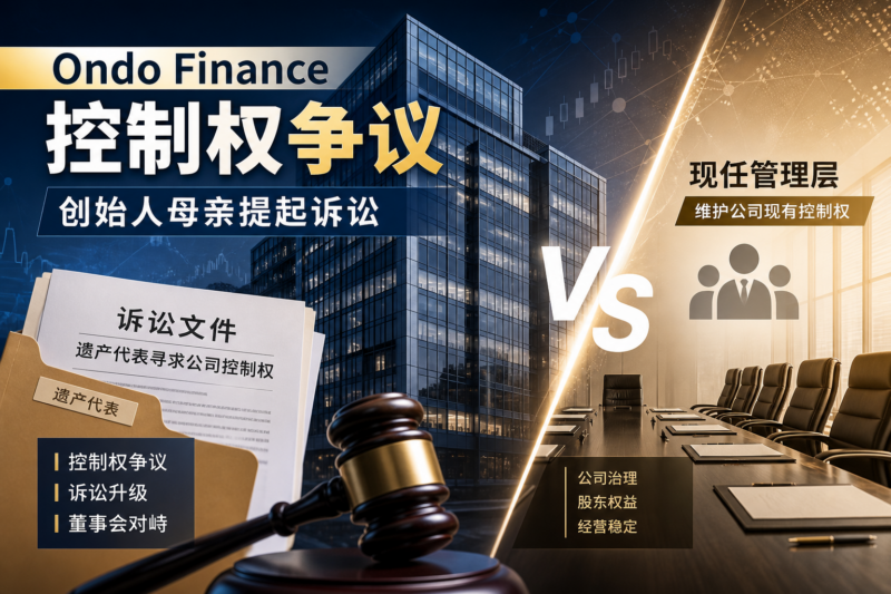Ondo Finance 已故创始人母亲提起诉讼,寻求取得公司控制权-指挥使社区 - 真实线索、热点议题与深度观察