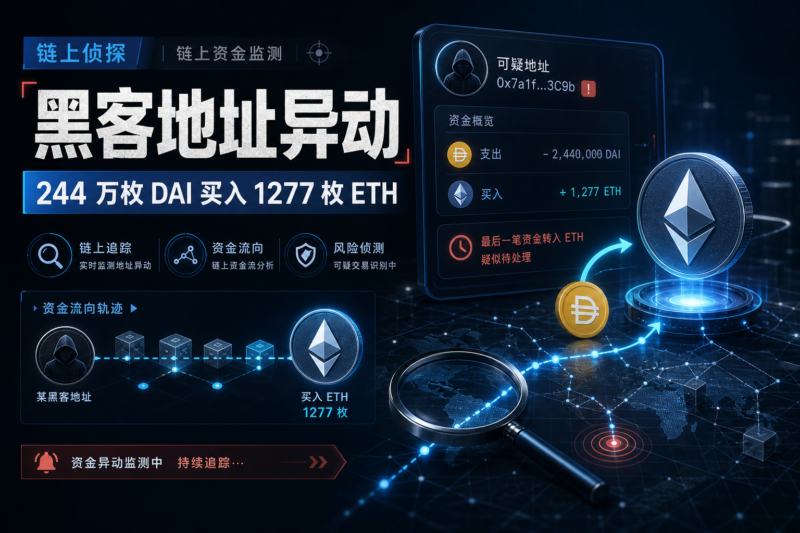 链上侦探|某黑客地址买入 1277 枚 ETH,花费 244 万枚 DAI-指挥使社区 - 真实线索、热点议题与深度观察